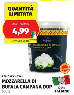 ALDI Regione che vai mozzarella di bufala campana DOP offerta