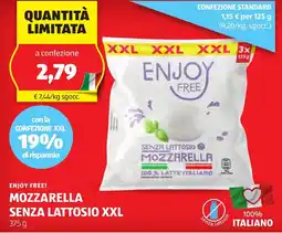 ALDI Enjoy free! mozzarella senza lattosio XXL offerta