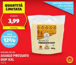 ALDI Regione che vai asiago pressato dop DOP XXL offerta