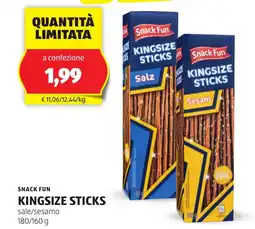 ALDI Snack fun kingsize sticks offerta