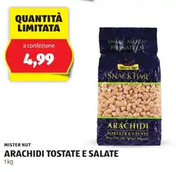 ALDI Mister nut arachidi jostate e salate offerta