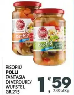 Eurospar Risopiù polli fantasia di verdure/ wurstel offerta