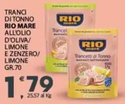 Eurospar Tranci ditonno rio mare all'olio d'oliva/ limone e zenzero/ limone offerta