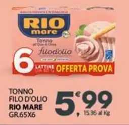 Eurospar Tonno filo d'olio RIO MARE offerta