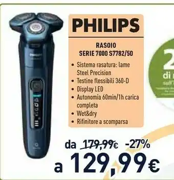 Unieuro Rasoio serie 7000 s7782/50 offerta