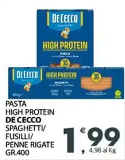 Eurospar Pasta high protein DE CECCO offerta