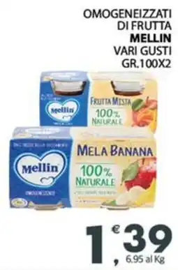 Eurospar Omogeneizzati di frutta MELLIN offerta