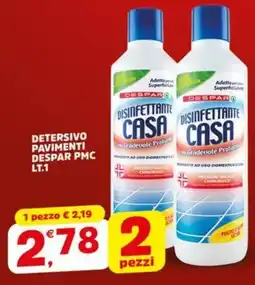 Eurospar Detersivo pavimenti DESPAR pmc offerta
