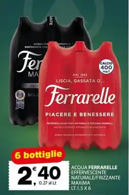 Eurospar Acqua ferrarelle effervescente naturale/frizzante maxima offerta