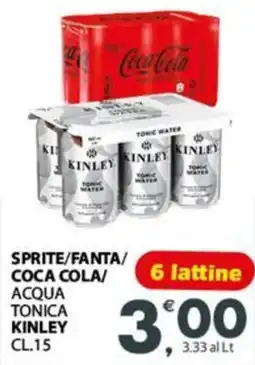 Eurospar SPRITE/FANTA/ COCA COLA/ KINLEY Acqua offerta