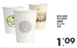 Eurospar Bicchieri in carta lulu cc.210 x50 offerta