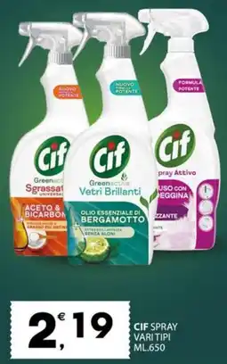 Eurospar Cif spray vari tipi offerta