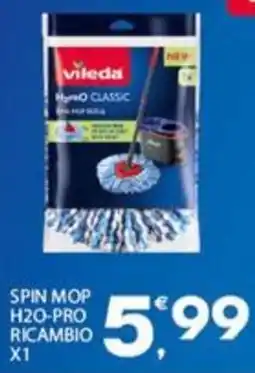 Eurospar Spin mop h2o-pro ricambio X1 vileda offerta