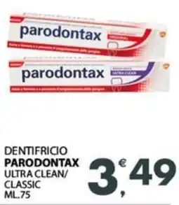 Eurospar Dentifricio parodontax ultra clean/ classic offerta