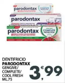 Eurospar Dentifricio parodontax gengive/ complete/ cool fresh offerta