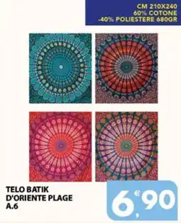 Eurospar Telo batik d'oriente plage A.6 offerta