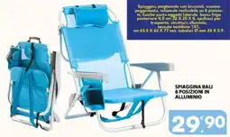 Eurospar Spiaggina bali 8 posizioni in alluminio offerta