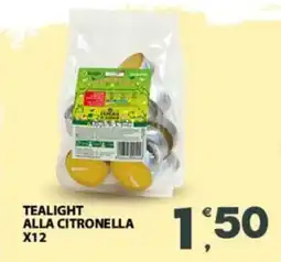 Eurospar Tealight alla citronella x12 offerta