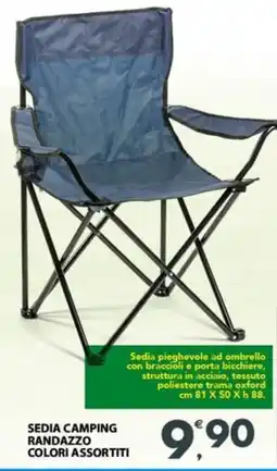Eurospar Sedia camping randazzo colori assortiti offerta