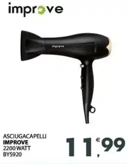 Eurospar Asciugacapelli IMPROVE 2200 WATT BY5920 offerta