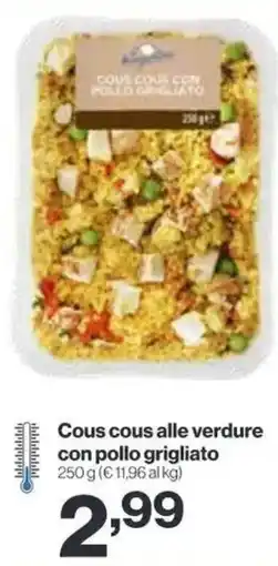 In'S Mercato Cous cous alle verdure con pollo grigliato offerta