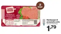In'S Mercato Hamburger di prosciutto cotto offerta