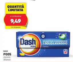 ALDI DASH PODS classico 30 pezzi offerta