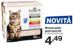In'S Mercato Mousse gatto gusti assortiti CORUM offerta