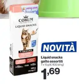 In'S Mercato Liquid snacks gatto assortiti CORUM offerta