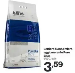 In'S Mercato Lettiera bianca micro agglomerante Pure Blue GATTO offerta