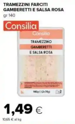 Tigre Tramezzini farciti gamberetti e salsa rosa Consilia offerta