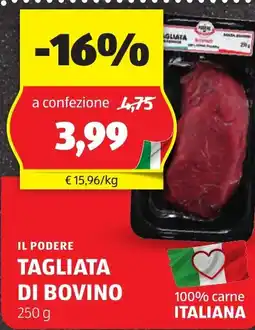ALDI Il podere tagliata di bovino offerta