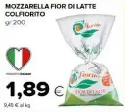 Tigre Mozzarella fior di latte COLFIORITO offerta