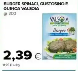 Tigre Burger spinaci, gustosino e quinoa VALSOIA offerta