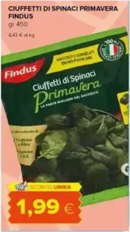 Tigre Ciuffetti di spinaci primavera FINDUS offerta