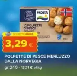 Tigre Polpette di pesce merluzzo dalla norvegia FROSTA offerta