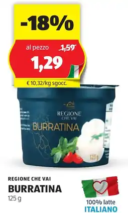 ALDI Regione che vai burratina offerta