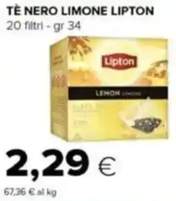 Tigre Tè nero limone LIPTON offerta