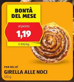 ALDI Pan del dì girella alle noci offerta