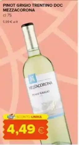 Tigre Pinot grigio trentino DOC MEZZACORONA offerta