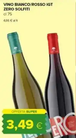 Tigre Vino bianco/rosso IGT ZERO SOLFITI offerta