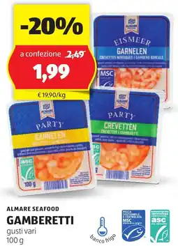ALDI Almare seafood GAMBERETTI offerta
