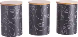MD Discount BARATTOLI SET 3 PEZZI colore nero offerta