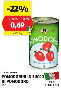 ALDI Cucina nobile pomodorini in succo di pomodoro offerta