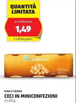 ALDI King's crown ceci in miniconfezioni offerta