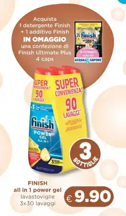 Acqua & Sapone FINISH all in 1 power gel lavastoviglie offerta