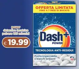 Acqua & Sapone Dash power detersivo lavatrice polvere 105 misurini offerta
