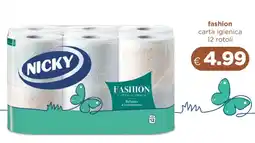 Acqua & Sapone NICKY fashion carta igienica 12 rotoli offerta