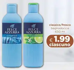 Acqua & Sapone FELCE AZZURRA classico/fresco bagnodoccia offerta
