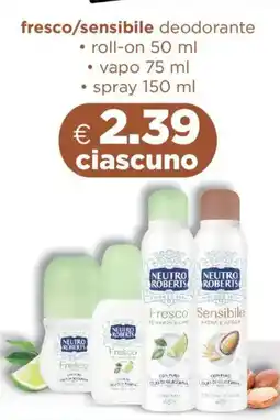 Acqua & Sapone NEUTRO ROBERIS fresco/sensibile deodorante offerta
